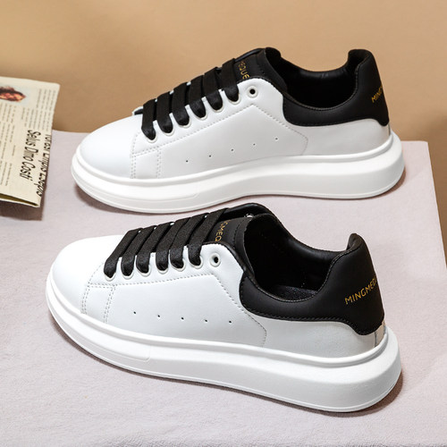 铭麦昆潮牌情侣小白鞋男增高透气