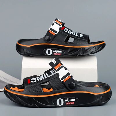 Summer Men's Massage Slippers Indoor Outdoor Sandals Beach C