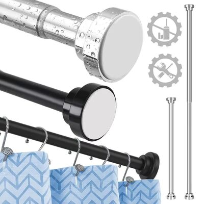 50-260CM Adjustable Curtain Rod No Drilling Telescopic Showe
