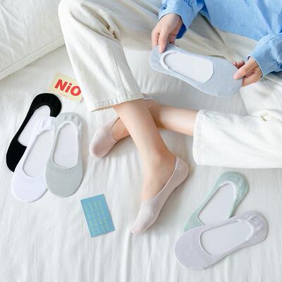 Boat socks women's pure cotton shallow mouth invisible socks