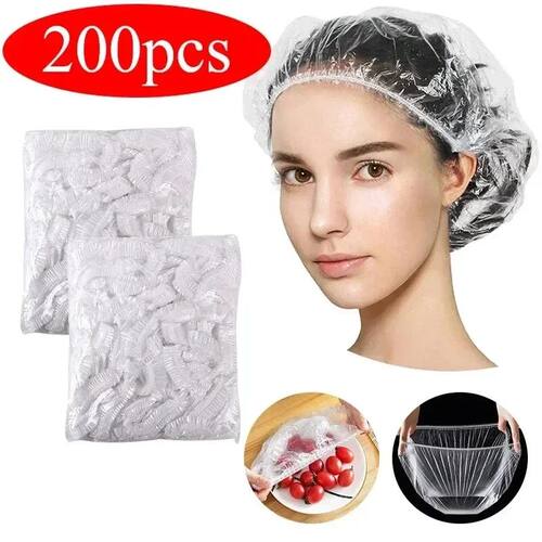 100/200 Pcs Disposable children Shower Cap for Hair Elastic