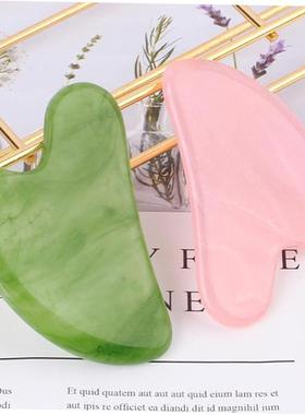 Natural Jade Stone Gua Sha Massage Board Rose Quartz Guasha