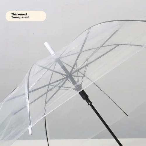 Trsp66arent Umbrella Large Umbrella雨伞学生上学专用半自动