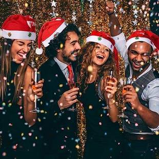 New 8592LED Christmas Hats Light Up Cap Santa Claus Hat Snow