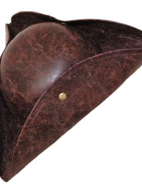 Pirate TriMUGcorn Hat 加勒比海盗三角帽仿皮革海盗杰克船长帽