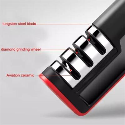 3 Stages Knife Sharpener Non-Slip Silicone Knife Griner
