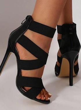 35-43大码女鞋42 Rome stiletto heel shoes woman欧美性感高跟鞋