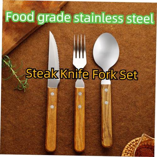 Western steak knife fork set Tableware Dinner stainless stee