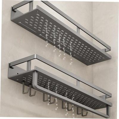Bathroom Shelves Kitchen Wall Shelf Shower Storage Rack挂架