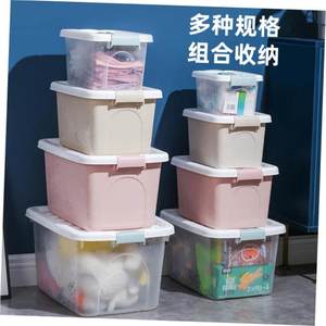 Storage box plastic box transparent dormitory organize boxes