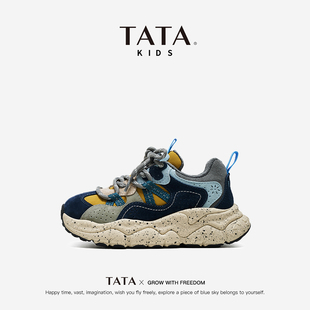 儿童二棉鞋 保暖运动鞋 2025冬季 男女童加绒加厚老爹鞋 新款 TATA童鞋