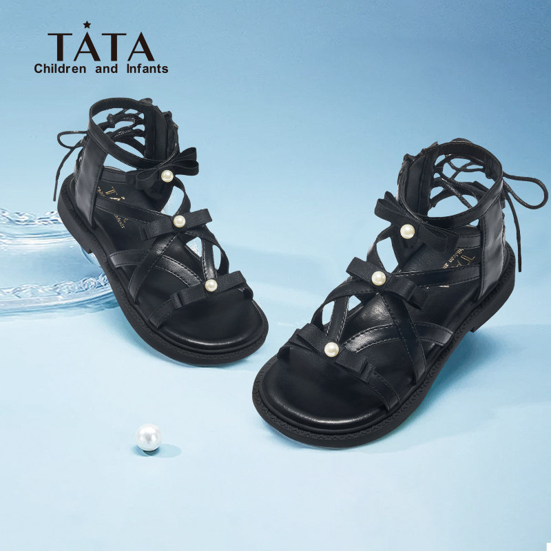 TATA他她童鞋女童透气凉鞋夏季洋气公主鞋儿童露趾罗马鞋休闲凉鞋,童鞋/婴儿鞋/亲子鞋,凉鞋,淘宝优惠券,粉丝福利购,淘宝优惠卷