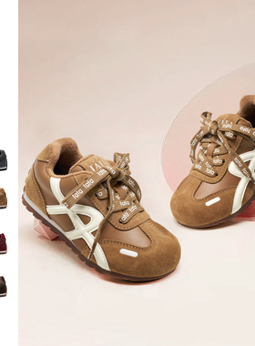 TATA他她童鞋德训鞋运动鞋男女童加绒保暖阿甘鞋冬儿童棉鞋户外