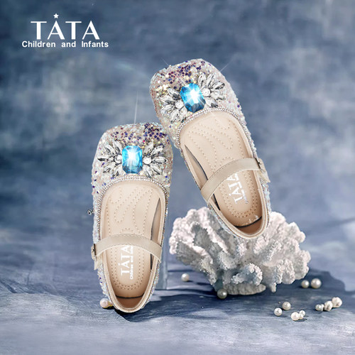TATA/他她女童水晶公主鞋