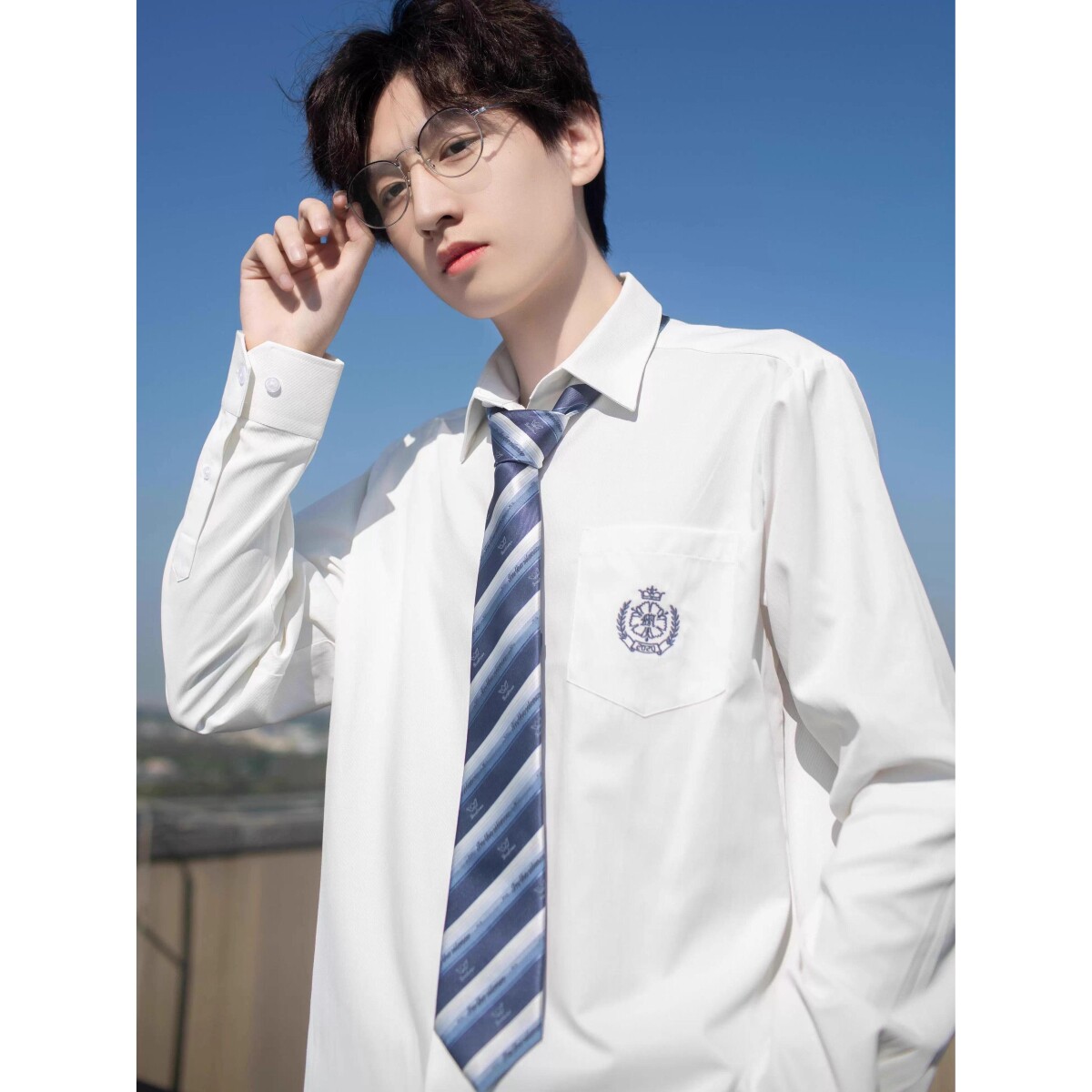 dk衬衫男长袖制服全套学生领带白衬衣男女日系jk套装学院风班服潮