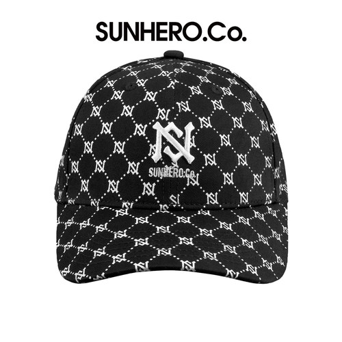 sunhero棒球帽男女大头围鸭舌帽子个性款印花3D刺绣硬顶弯檐潮帽