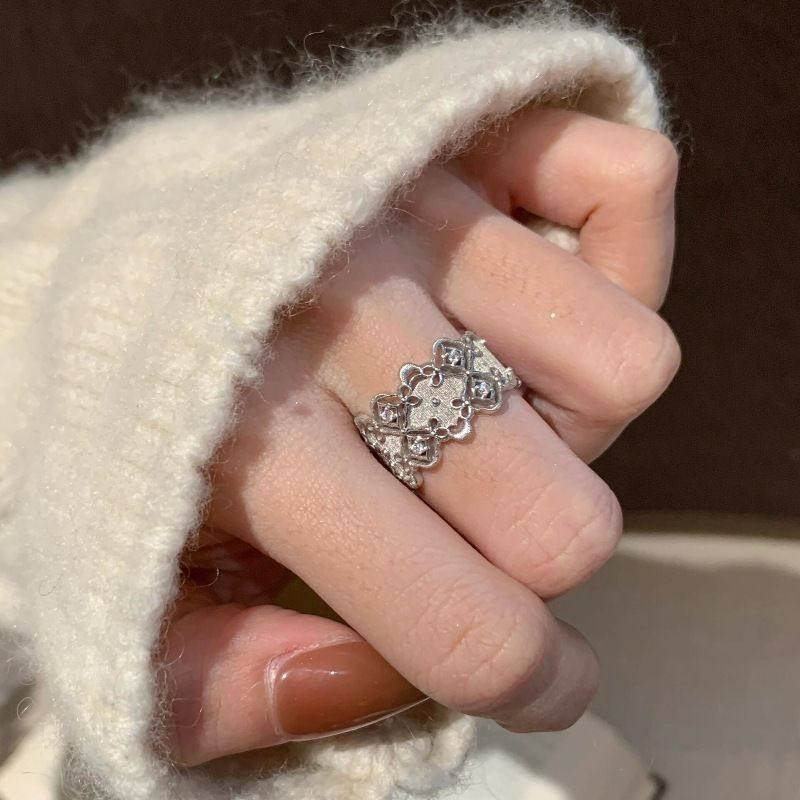 复古宫廷风镂空宽版蕾丝戒指意大利雕刻工艺高级感个性百搭食指戒,饰品/流行首饰/时尚饰品新,戒指/指环,淘宝优惠券,粉丝福利购,淘宝优惠卷