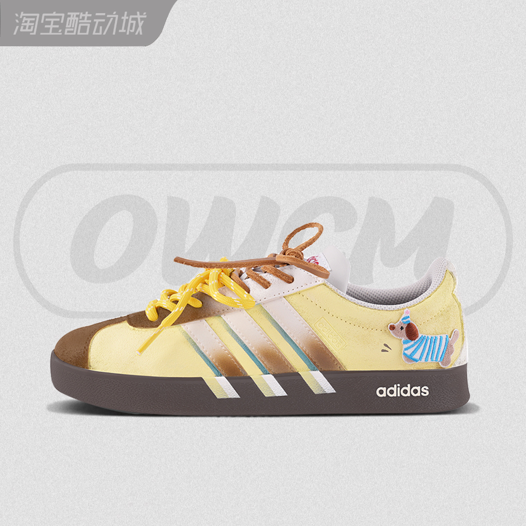 Adidas neo VL 条纹腊肠狗潮流时尚百搭低帮休闲板鞋男女鞋定制鞋