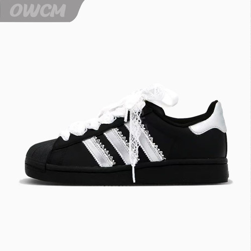 Adidas originals 贝壳头轻银芭蕾时尚百搭休闲板鞋女子定制鞋