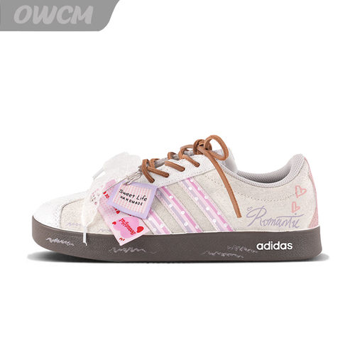 Adidas neo VL 怦然心动爱心潮流时尚低帮百搭休闲板鞋女子定制鞋