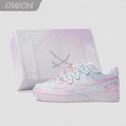 Nike Air Force 1 AF1空军一号夏日气泡鸳鸯休闲板鞋男女定制球鞋