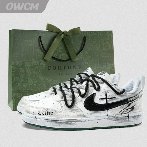 Nike Court Borough 恶魔之眼街头国潮暗黑风休闲板鞋男女定制鞋