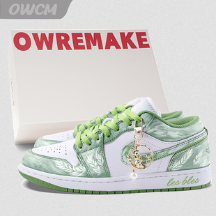 AJ1音符田野国潮时尚 百搭低帮休闲板鞋 男女鞋 Air 定制鞋 Jordan