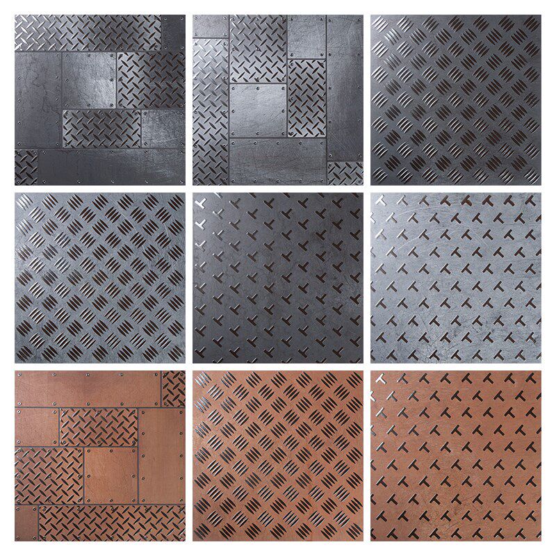 热销工业仿钢板铁板地砖600x60客厅餐厅酒吧个性复古砖瓷砖金属仿