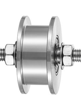 热销不锈钢滑轮移门起重轨道轮H型铁门槽轮V型角铁轮U型钢丝绳导