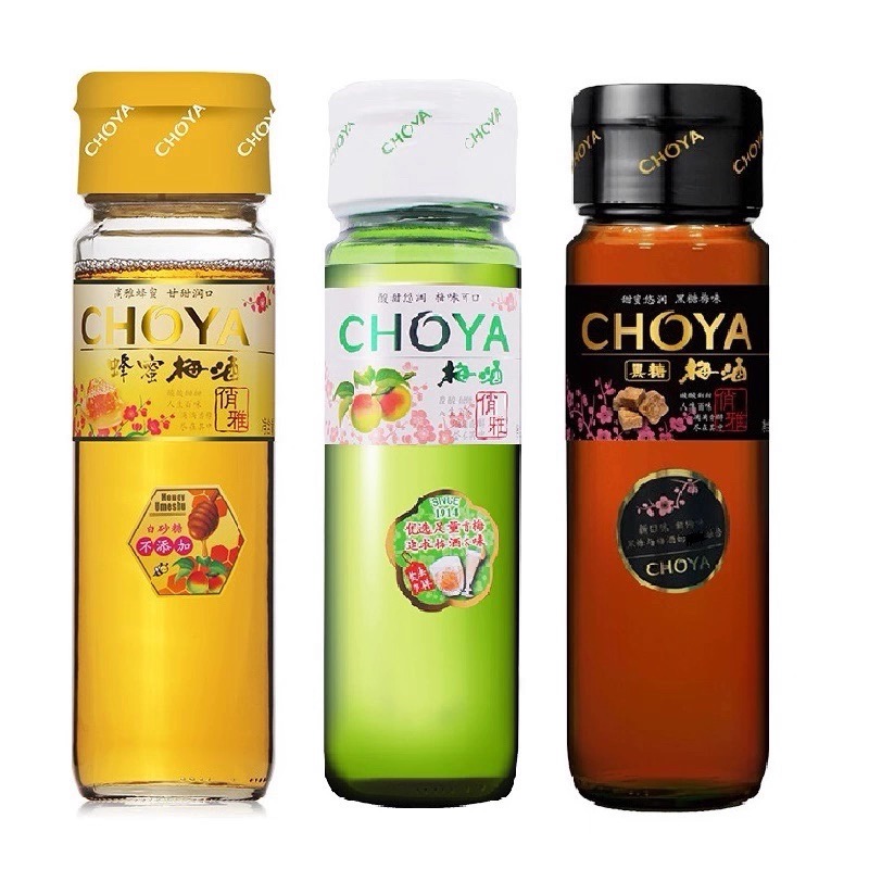 choya俏雅梅酒原味820ml+蜂蜜750ml+黑糖750ml青梅果酒梅子酒3瓶