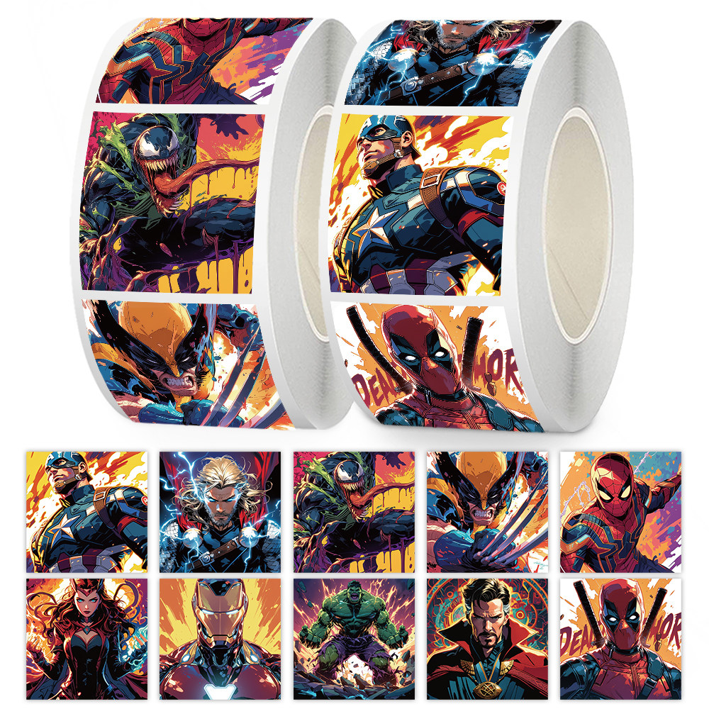 1000贴Superman英雄人物卷卷贴精美炫酷钢铁侠创意装饰手