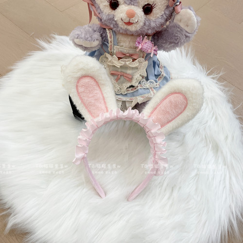 猫猫祟祟～yummy甜美小兔耳发箍可爱毛绒软妹lolita头饰二次元cos
