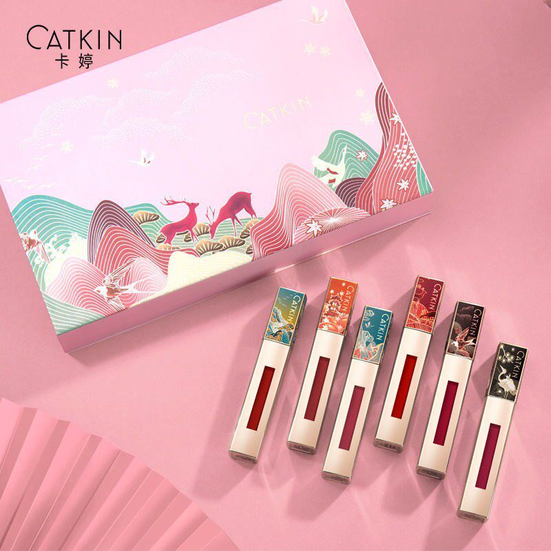 正品卡婷轻羽唇釉丝绒雾面哑光唇彩唇蜜持久不易脱色平价口红套装