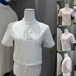 CK JEANS韩国代购26春47F231G女士甜美百搭时尚短款短袖休闲T恤