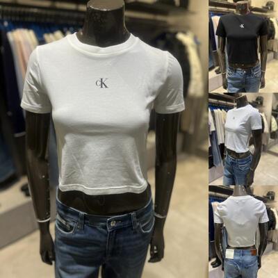CK JEANS韩国代购26春47AB213女字母印花休闲潮流短款短袖T恤上衣