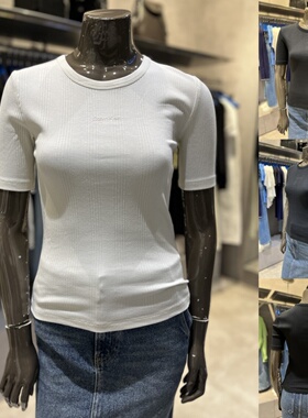 CK JEANS韩国代购26春44F211G女士韩版新款时尚简约短袖休闲T恤