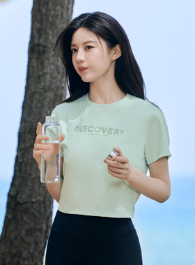 DISCOVERY韩国代购直邮24款户外女士短款圆领短袖T恤DWRS95043