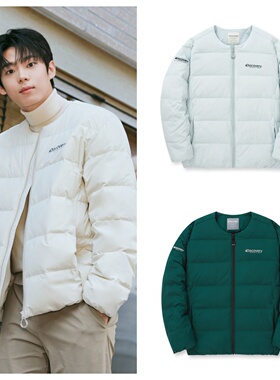 DISCOVERY韩国代购24冬男女户外休闲保暖圆领鹅绒羽绒服夹克外套