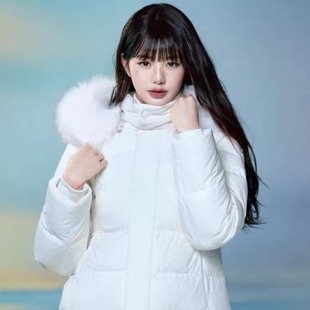 Eider 韩国代购直邮25秋冬户外女士张元英同款鹅绒毛领保暖羽绒服