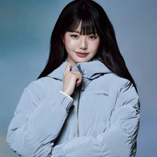 Eider 韩国代购直邮25秋冬户外女士张元英同款连帽鸭绒保暖羽绒服