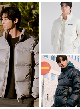 DISCOVERY韩国代购24冬男女户外休闲保暖立领鸭绒羽绒服夹克外套