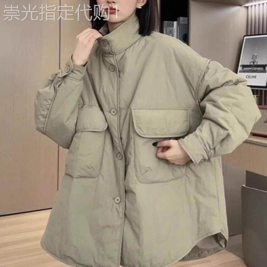 羽绒棉服女秋冬季2025年新款宽松中长版休闲 工作服棉衣棉袄外套