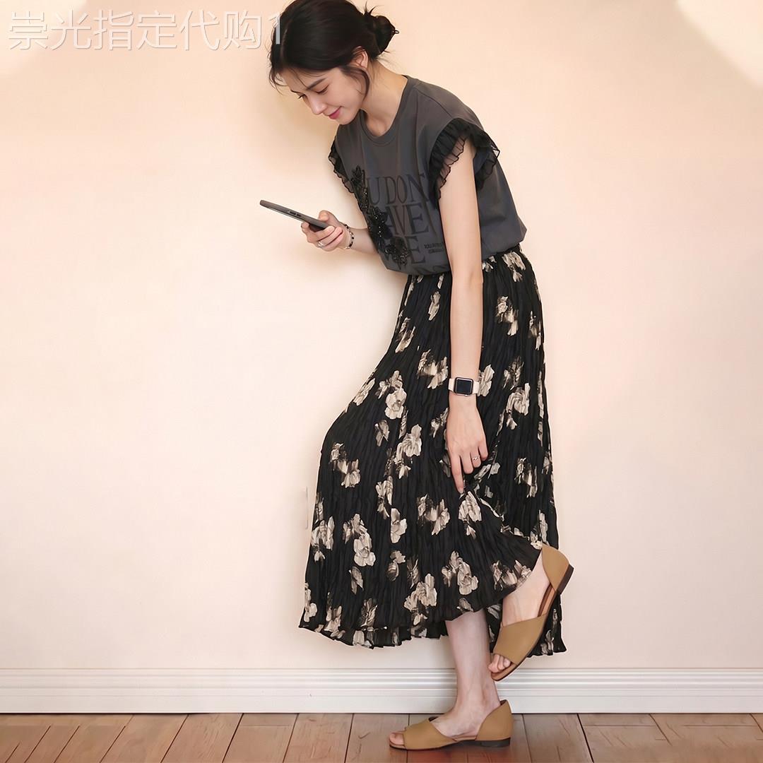 气质灰色上衣半身裙子两件套女2026夏季小个子高级感巨好看一整套