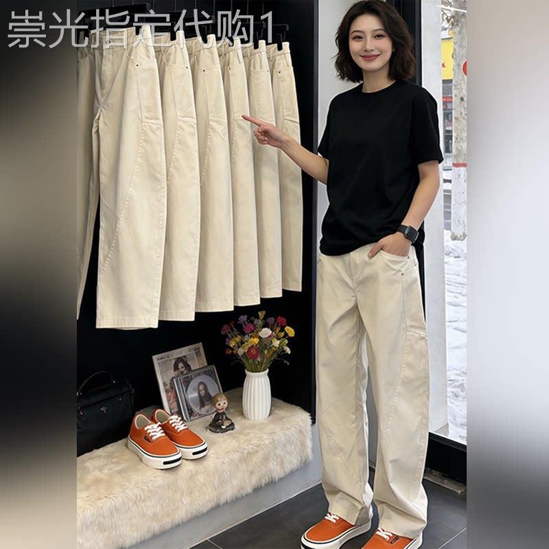 2026美式弯刀裤轻薄尼龙速干运动宽松阔腿裤男士夏季潮流冲锋长裤