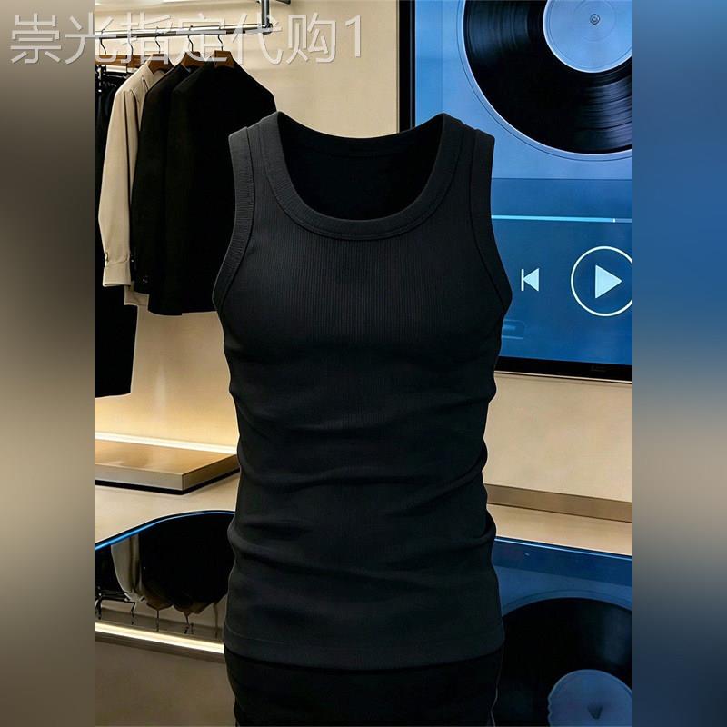 GP极简~马拉松跑步运动背心男士夏季螺纹无袖t恤美式健身坎肩汗衫