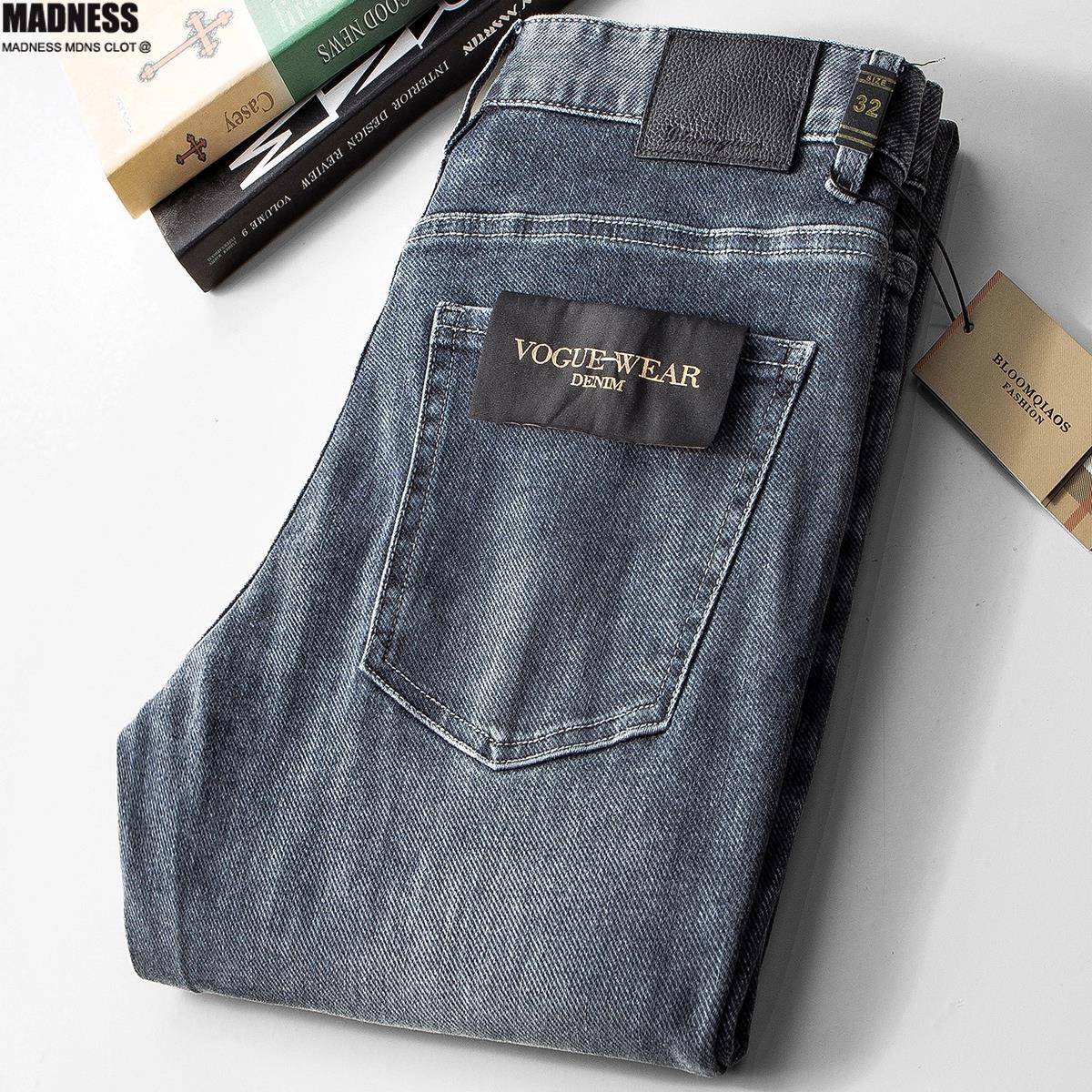 Madness Mdns Clot秋季新款高端棉弹水洗牛仔裤男士商务直筒长裤