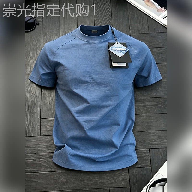 轻奢男士运动速干套头短袖t恤夏季薄款休闲透气防晒骑行训练服
