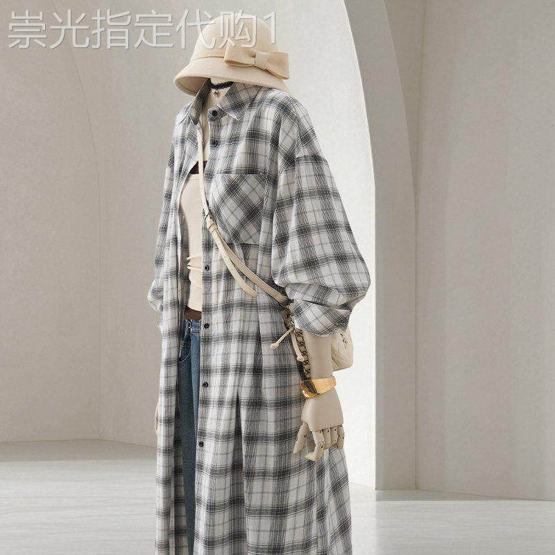 格子衬衫女2026夏季新款慵懒风宽松显瘦百搭休闲薄款开衫衬衫外套