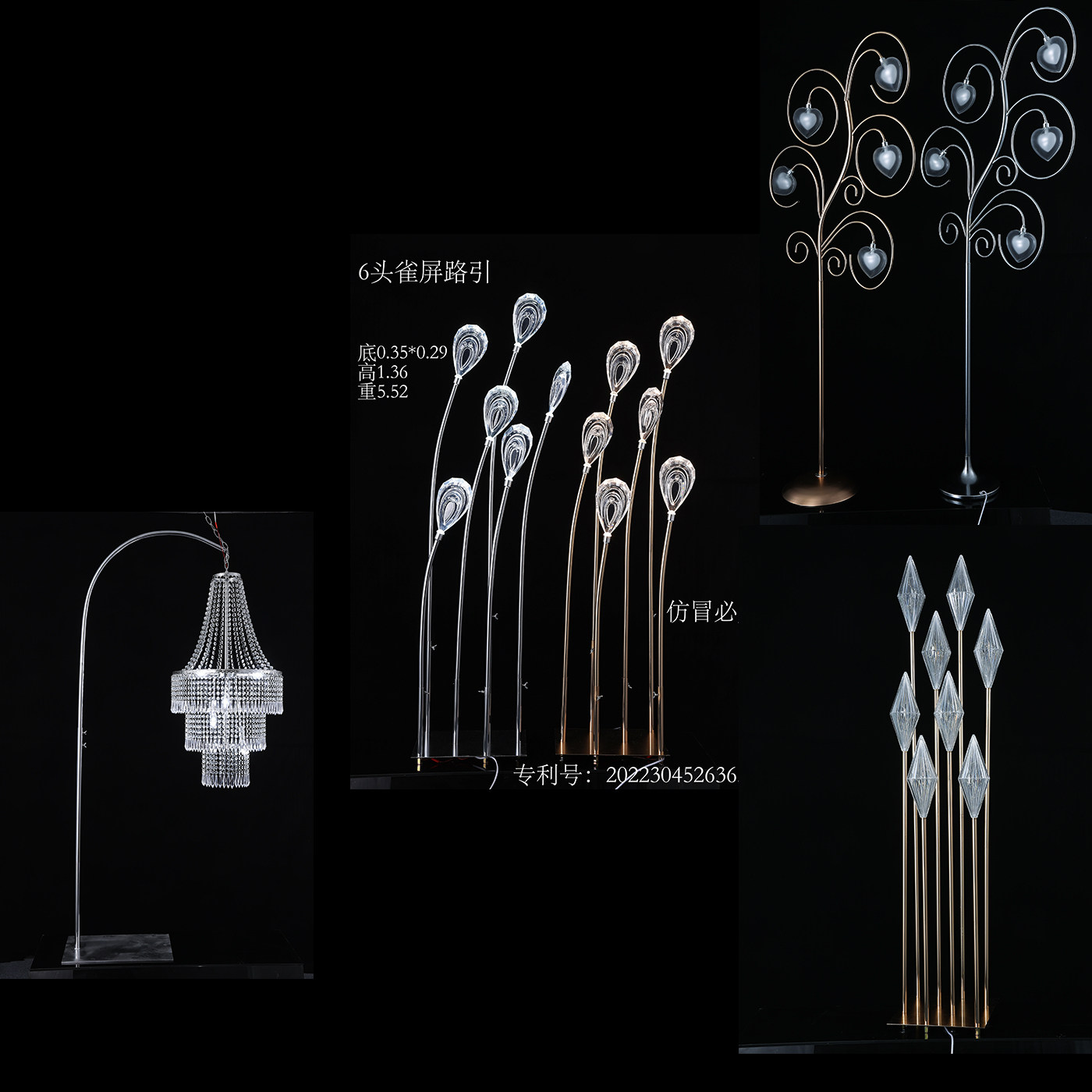 款婚庆钻石路引灯婚礼堂韩式水晶路引