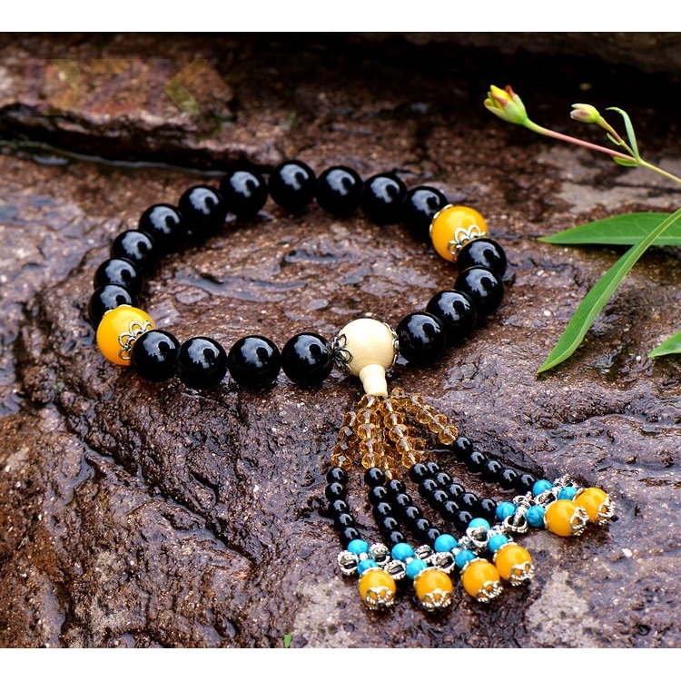 仿黑玛瑙佛珠 车用后视镜挂饰 20颗珠子 车用手档位佛珠 高端.7